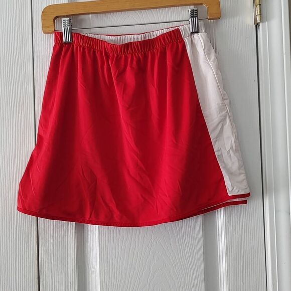 Diadora  reversible red white tennis running skirt Sz S - Picture 2 of 5